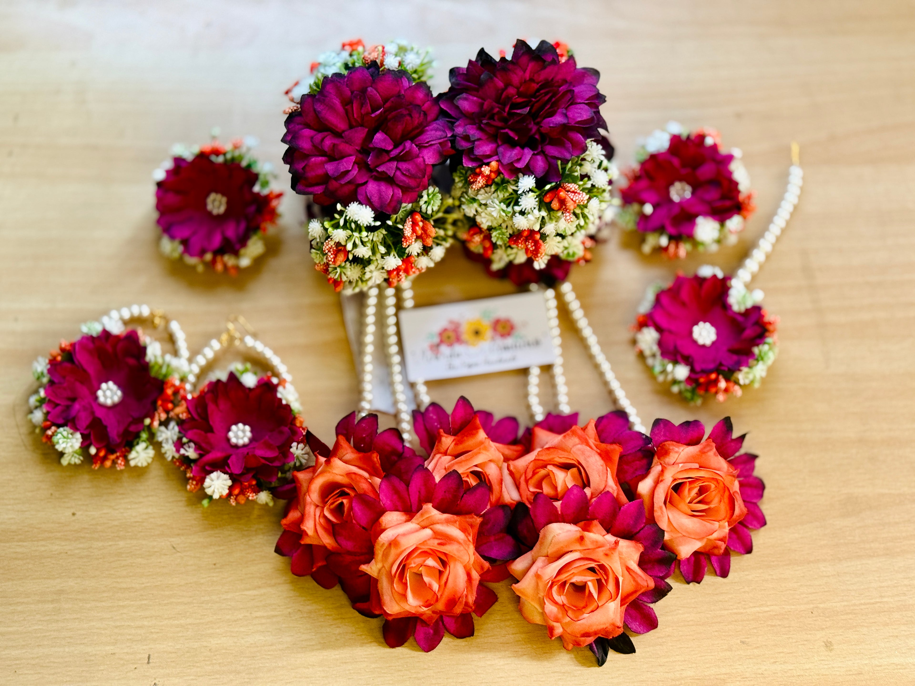 Floral Chrysanthemums Jewelry Set