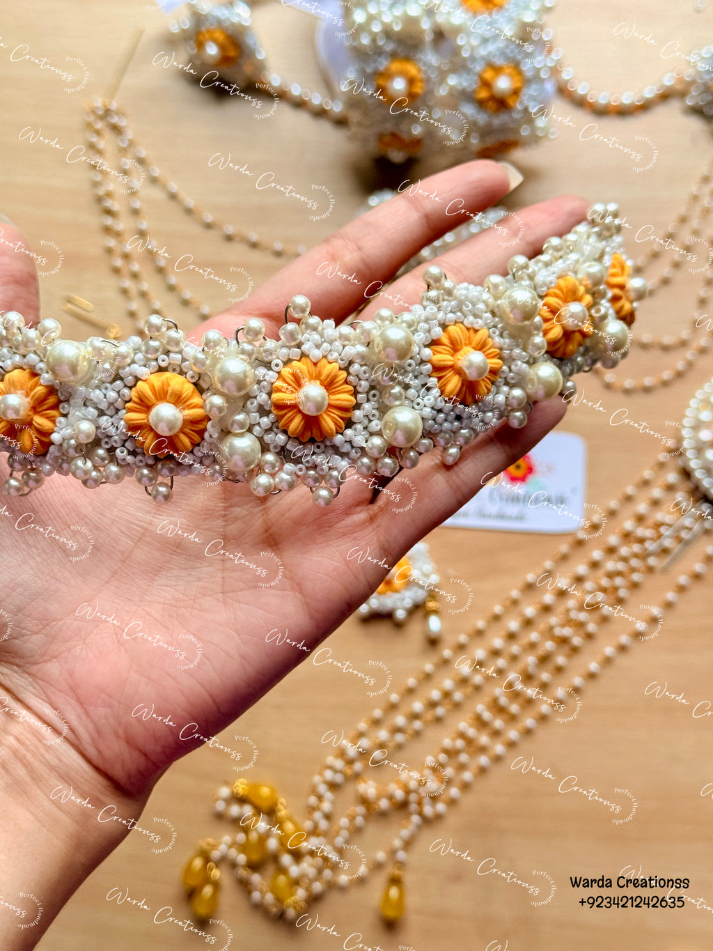 Daisy Pearl Floral Jewelry Set