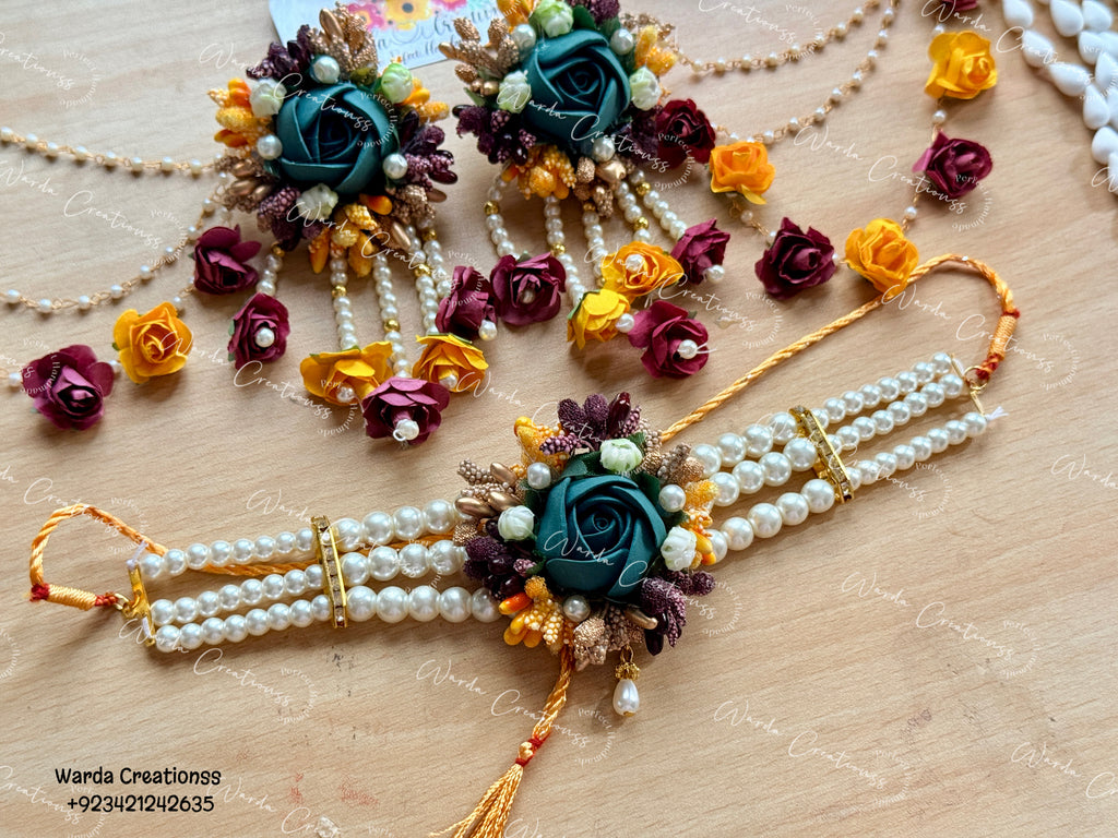 Mughal Jewelry With Long Hair Bunch accessory