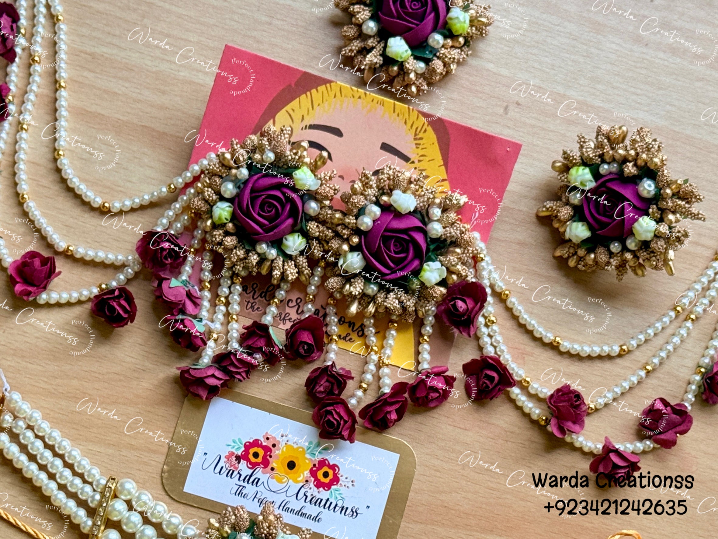 Royal Mughal Flower Jewelry Set