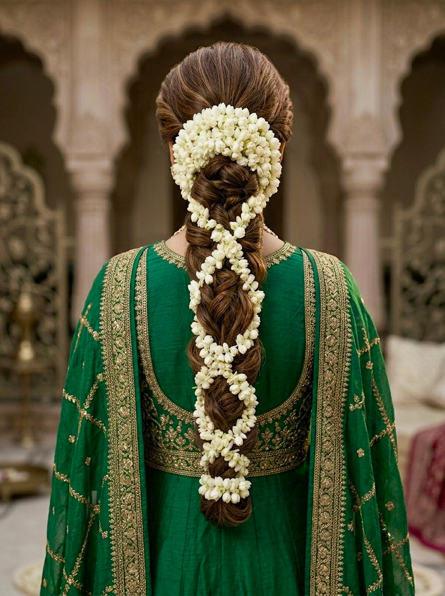 Handmade Jasmine Hair Strings with Bangles