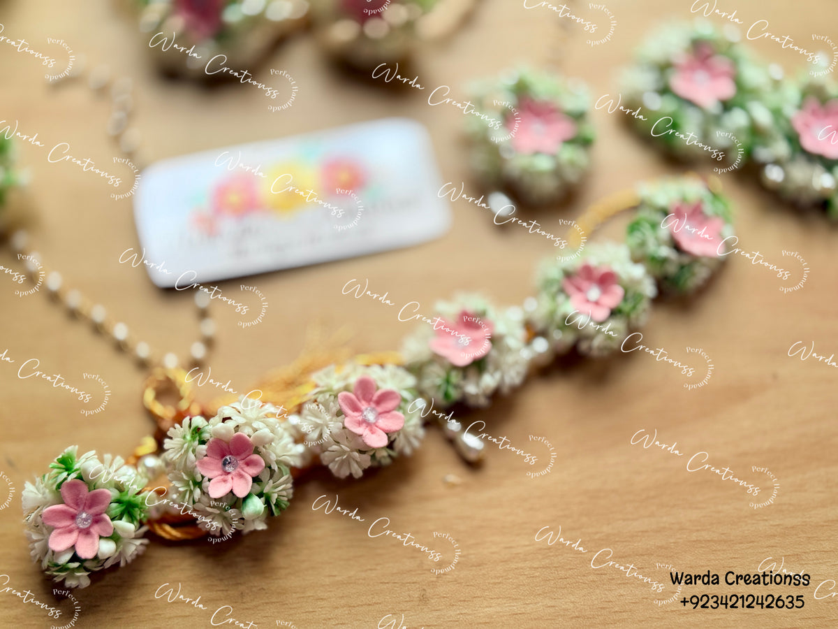Pink Bloom Jewelry set