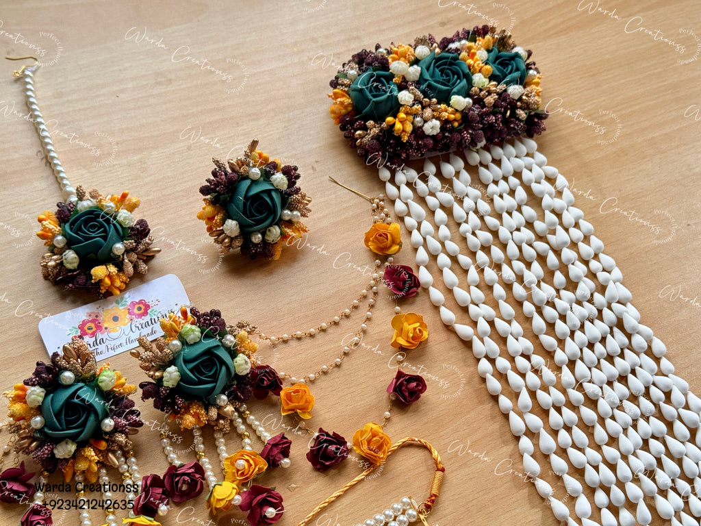 Mughal Jewelry With Long Hair Bunch accessory