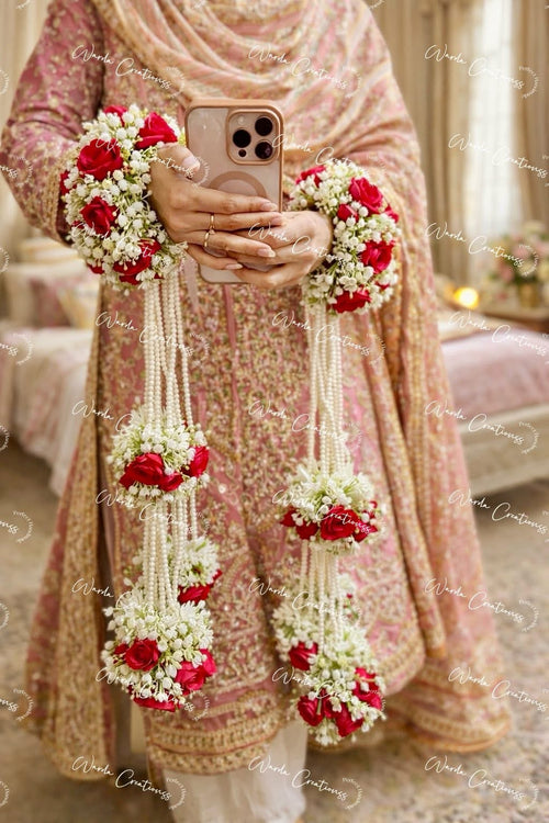 Beautiful Heavy Rose Bridal Gajrey