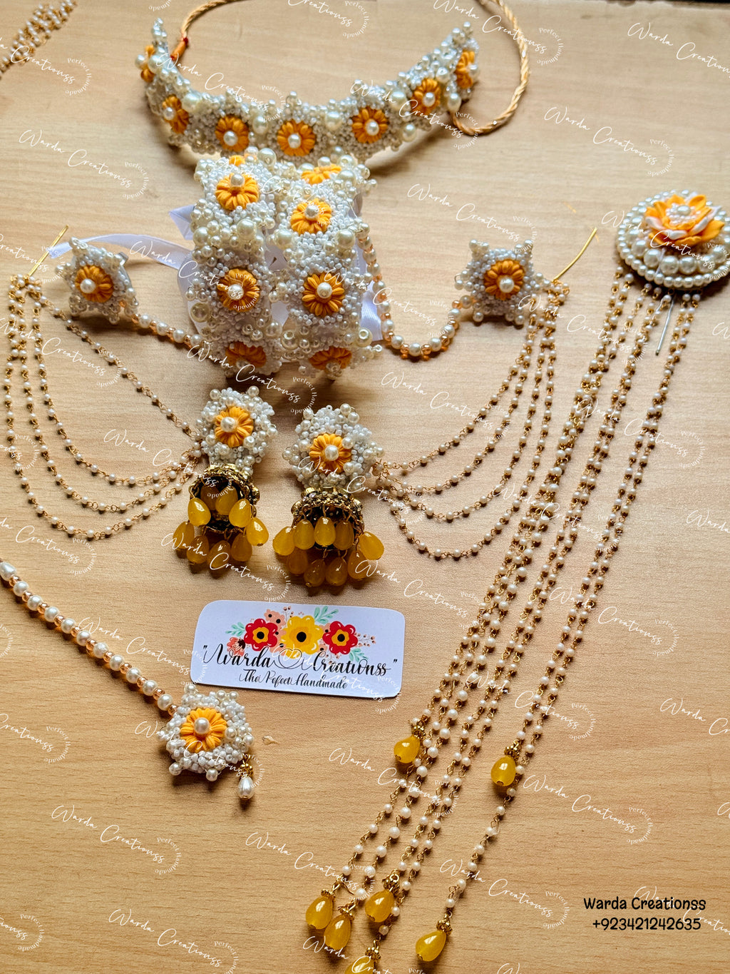 Daisy Pearl Floral Jewelry Set