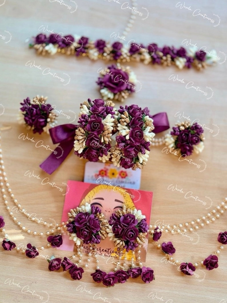 Flora Aura Jewelry Set (sheesh patti)