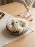 Full Round Fluffy Hand Gajra Pair, Handcrafted White Artificial Flower Hand Gajra Pair | Festive & Wedding Wrist Accessories