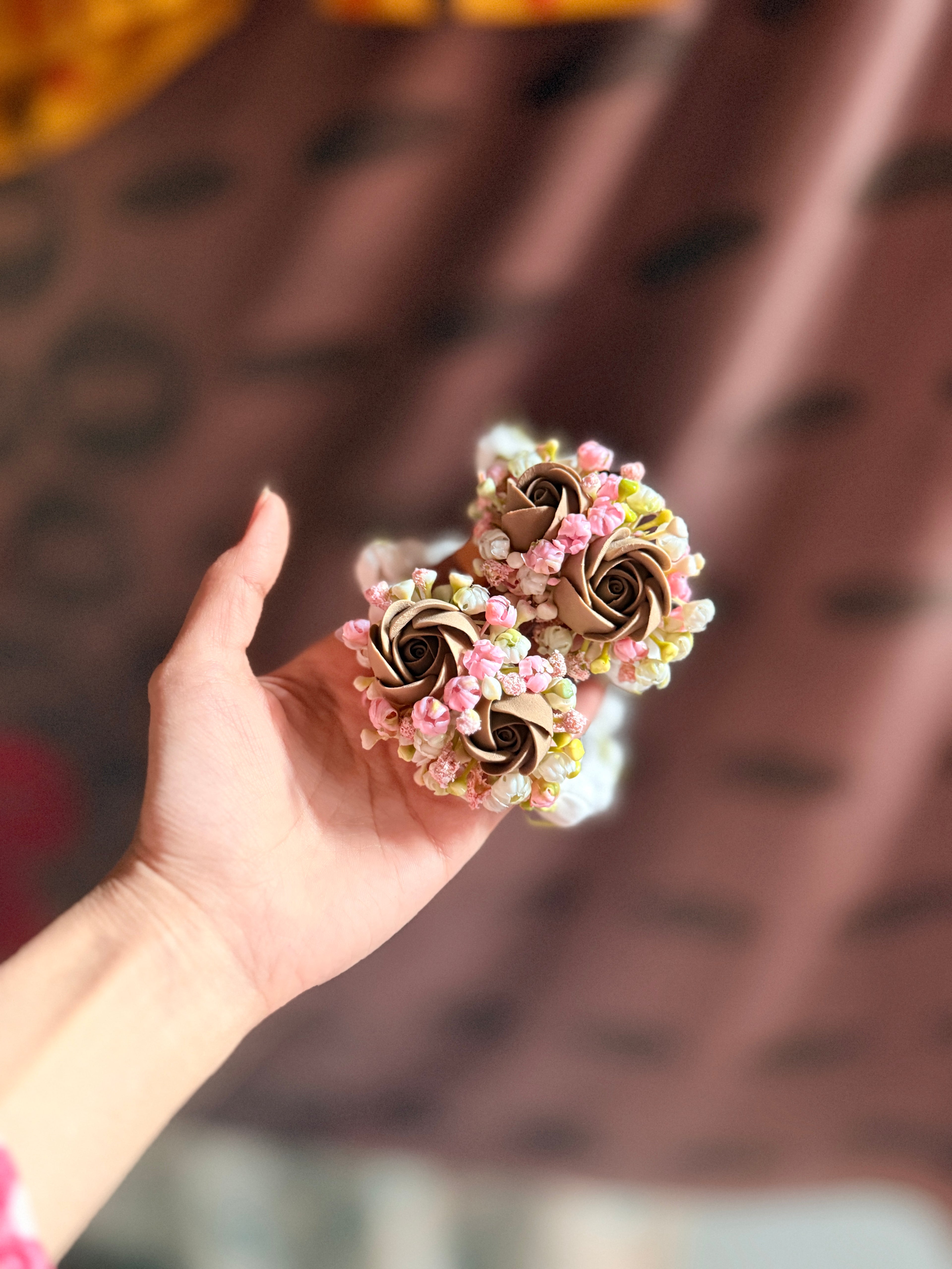 Handmade Floral Rose Corsage Gajrey!