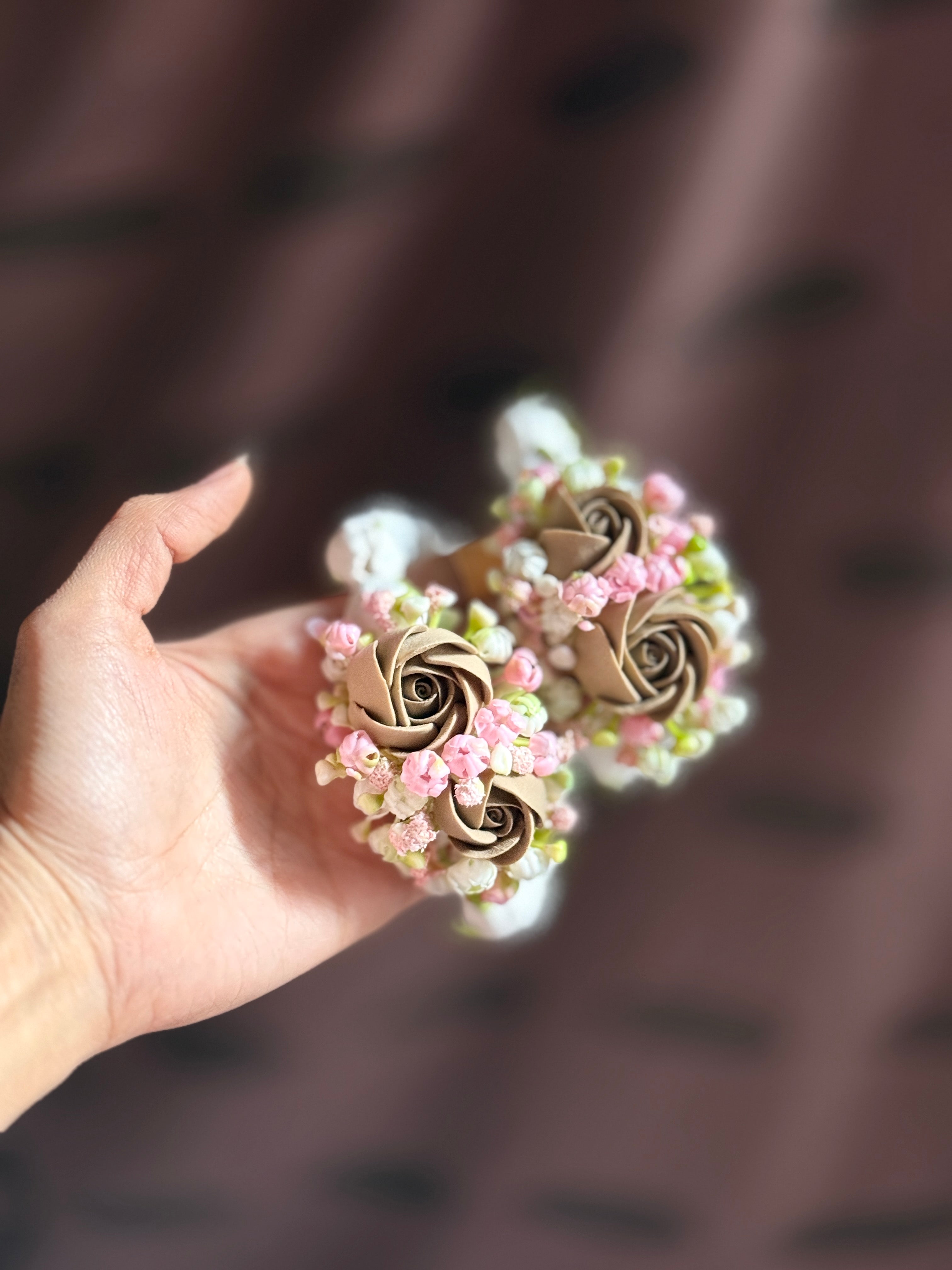 Handmade Floral Rose Corsage Gajrey!