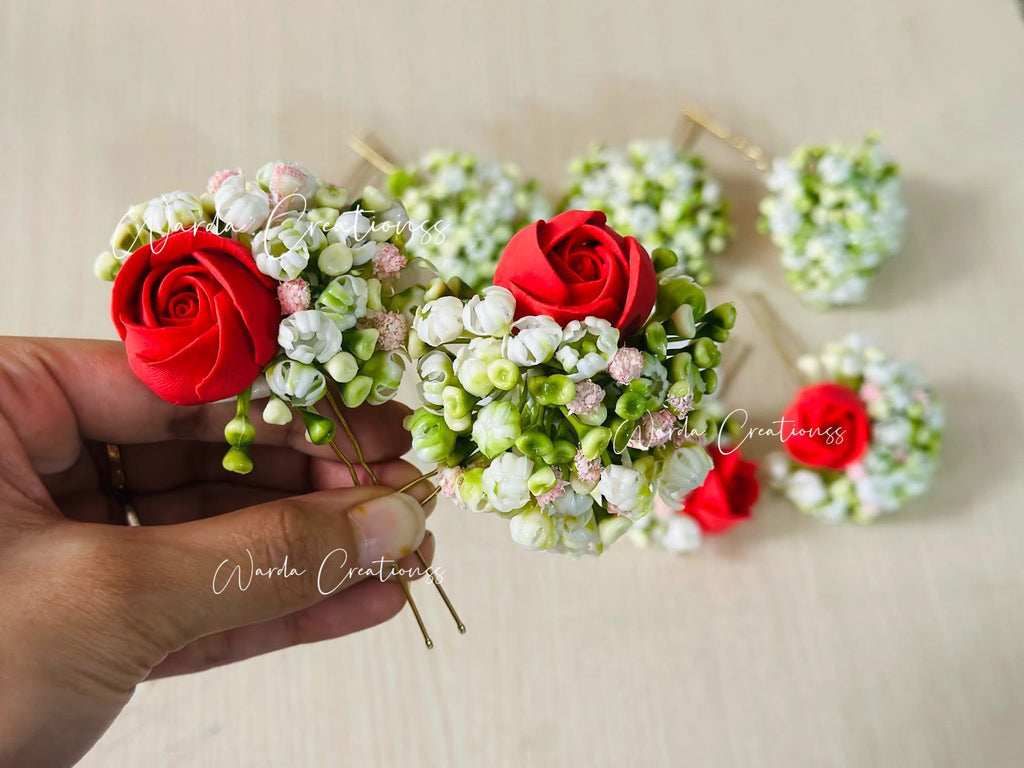 Floral Hair Pins (Pair)