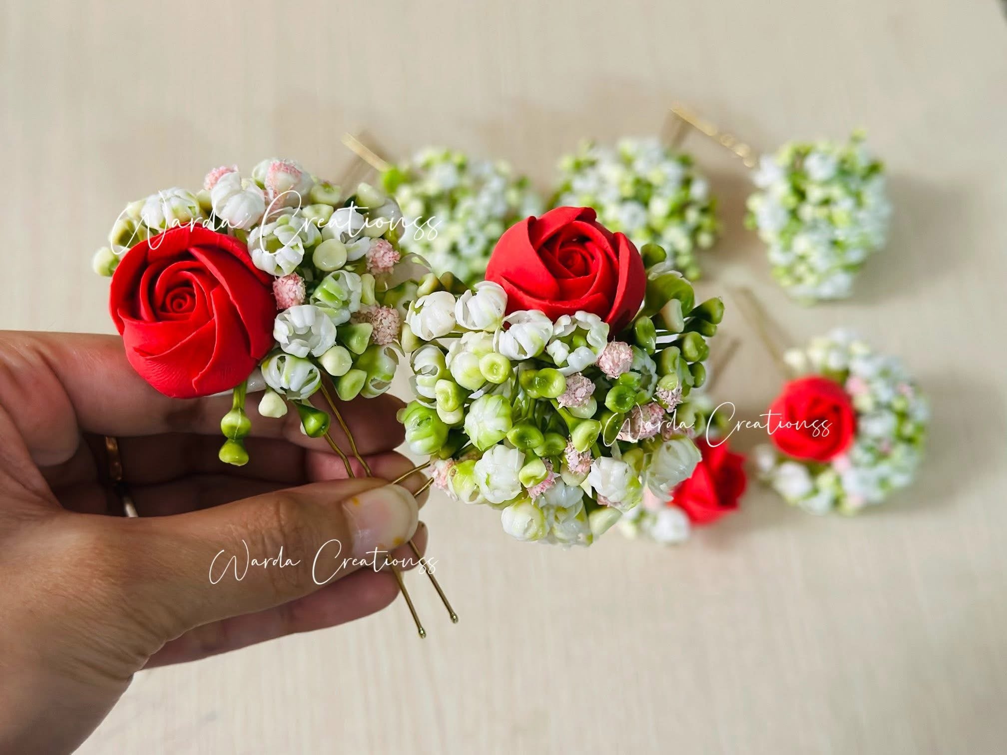 Floral Hair Pins (Pair)