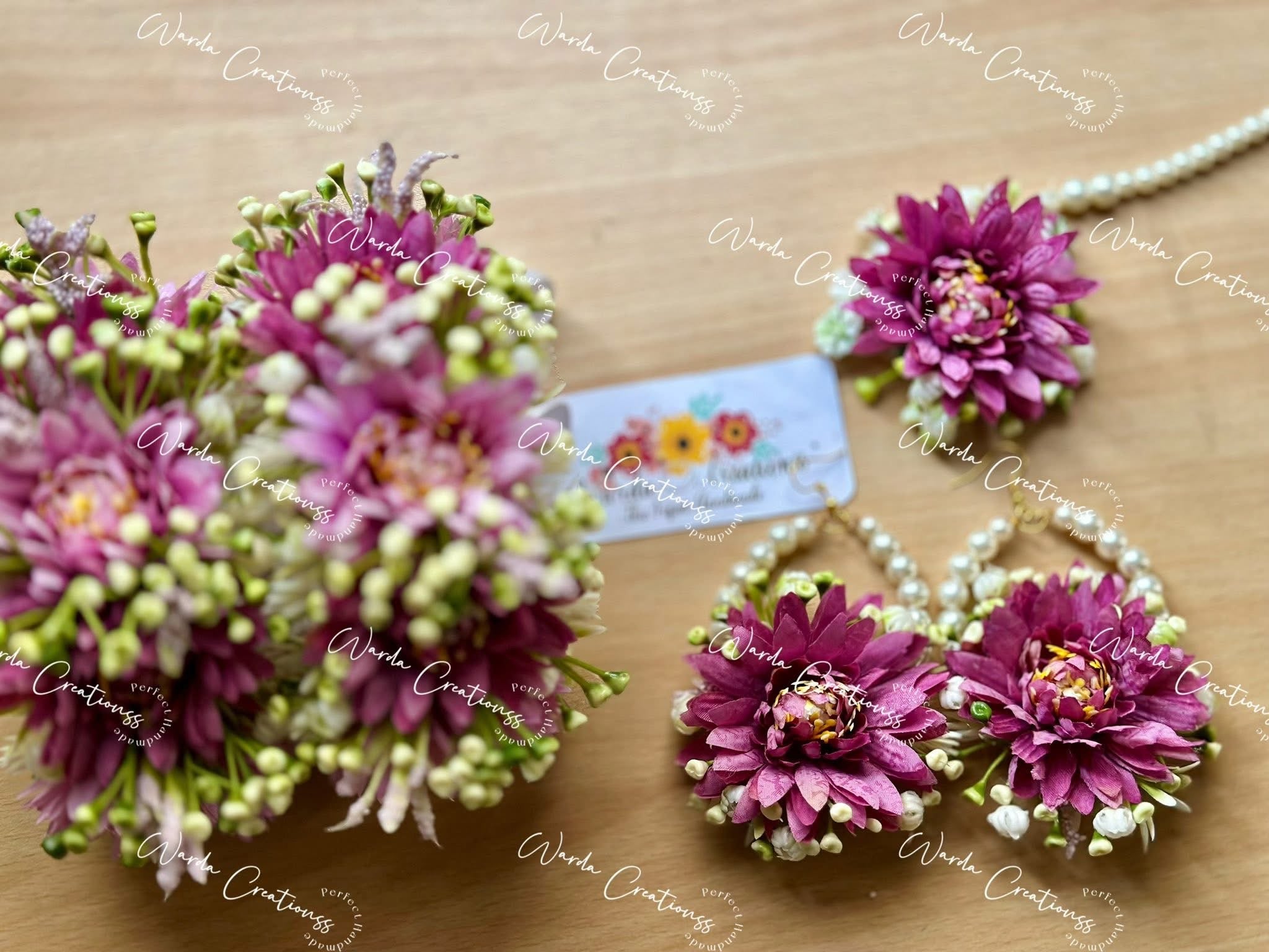 Purple Chrysanthemums Jewelry Set