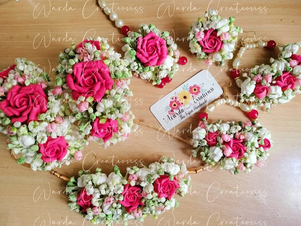 Romantic Rose Floral Jewelry Set