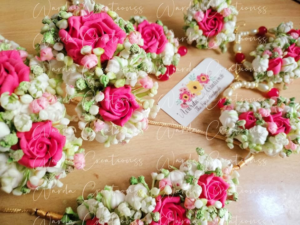 Romantic Rose Floral Jewelry Set