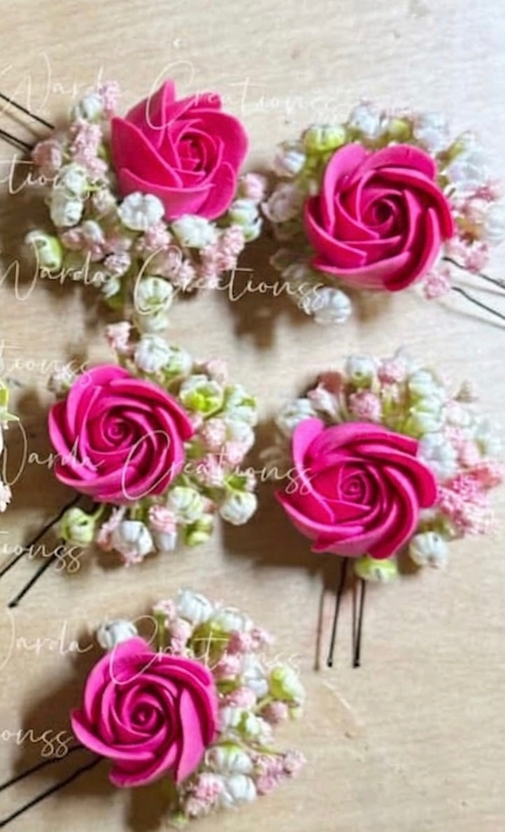 Floral Hair Pins (Pair)