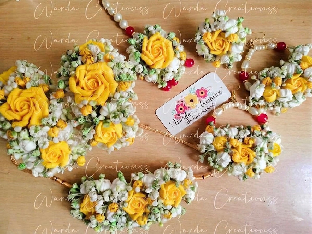 Romantic Rose Floral Jewelry Set