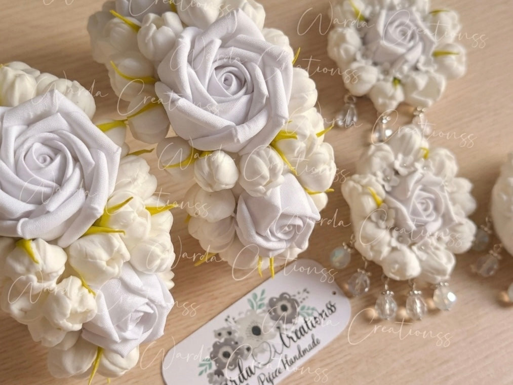 Handmade Jasmine Rose Queen Set